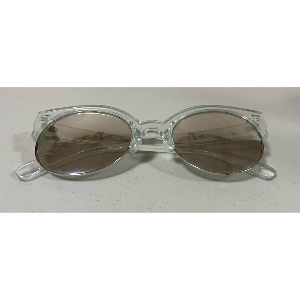 Clear Translucent Round Browline Clubmaster Ombr … - image 3